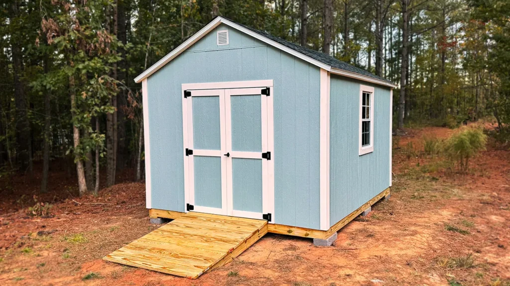 The best shed for some is a 10x12 gable-style shed, as it's big enough for large equipment and small enough to avoid permits.